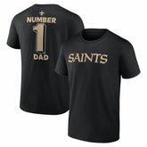 New Orleans Saints #1 Dad Jersey T-Shirt Black