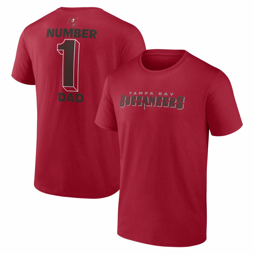 Tampa Bay Buccaneers #1 Dad Jersey T-Shirt Red
