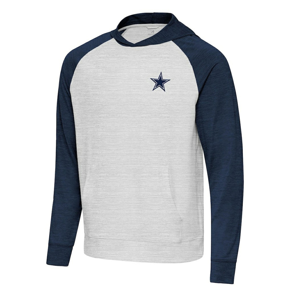 Dallas Cowboys Antigua Urgent Pullover Hoodie Heather Gray/Navy