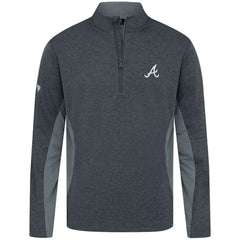 Atlanta Braves Levelwear Waffle Insignia 2.0 Quarter-Zip Pullover - Heather Black - MLB Sale