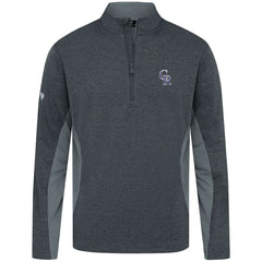Colorado Rockies Levelwear Waffle Insignia 2.0 Quarter-Zip Pullover - Heather Black - MLB Discount