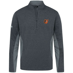 Baltimore Orioles Levelwear Waffle Insignia 2.0 Quarter-Zip Pullover - Heather Black - MLB Lifestyle