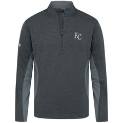 Kansas City Royals Levelwear Waffle Insignia 2.0 Quarter-Zip Pullover - Heather Black - MLB Online