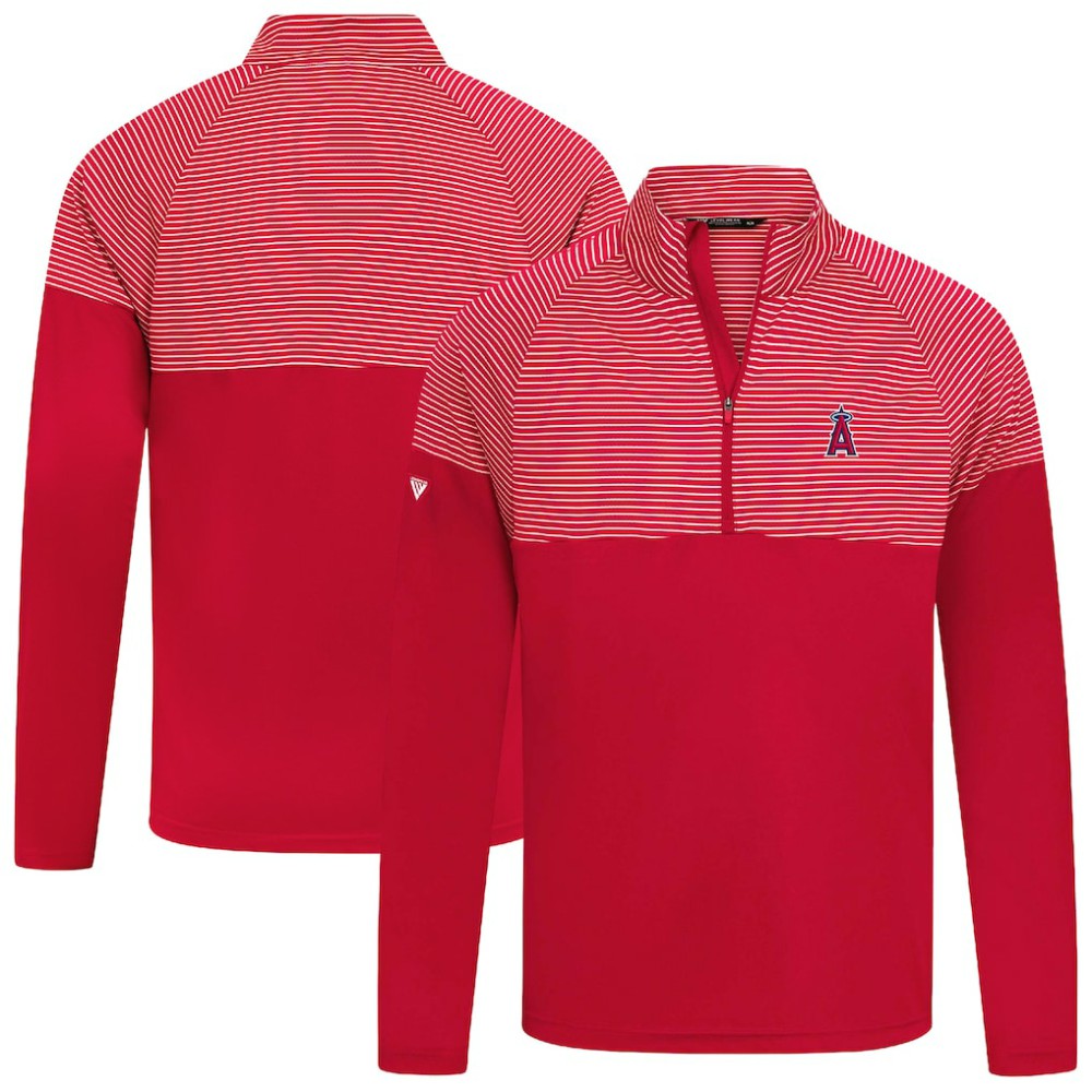 Los Angeles Angels Levelwear Classic Stripes Insignia 2.0 Pullover - Red - MLB Discount