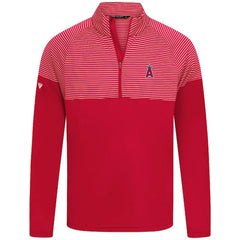 Los Angeles Angels Levelwear Classic Stripes Insignia 2.0 Pullover - Red - MLB Discount