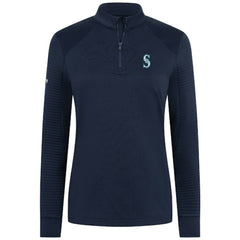 Seattle Mariners Levelwear Women's Power Insignia 2.0 Quarter-Zip Pullover Top - Navy - MLB Sale