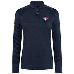 Toronto Blue Jays Levelwear Women's Power Insignia 2.0 Quarter-Zip Pullover Top - Navy - MLB Lifestyle