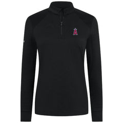 Los Angeles Angels Levelwear Women's Power Insignia 2.0 Quarter-Zip Pullover Top - Black - MLB on Sale