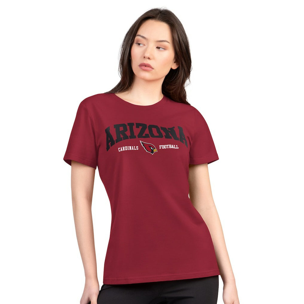 Arizona Cardinals G-III 4Her by Carl Banks Women's Super-Slim Lightweight Winning Crew T-Shirt Cardinal