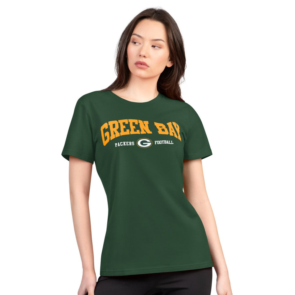 Green Bay Packers G-III 4Her by Carl Banks Women's Super-Slim Lightweight Winning Crew T-Shirt Green