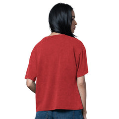 Atlanta Falcons Starter Women's Oversized Hall of Fame T-Shirt Heather Red