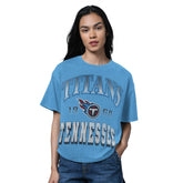 Tennessee Titans Starter Women's Oversized Hall of Fame T-Shirt Light Blue