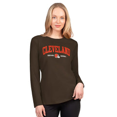 Cleveland Browns G-III 4Her by Carl Banks Women's Best Play Long Sleeve T-Shirt Brown