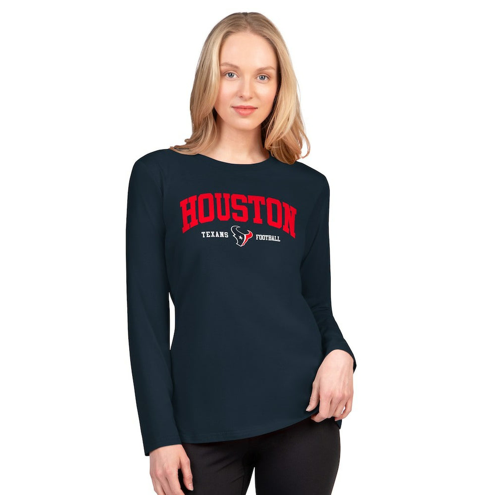 Houston Texans G-III 4Her by Carl Banks Women's Best Play Long Sleeve T-Shirt Navy