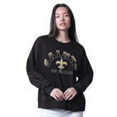 New Orleans Saints G-III 4Her by Carl Banks Women's Oversized Feud Sweatshirt Black