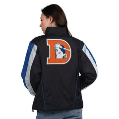 Denver Broncos Starter Women's Thursday Night Gridiron Half-Zip Jacket Black/Navy