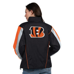 Cincinnati Bengals Starter Women's Thursday Night Gridiron Half-Zip Jacket Black/Orange