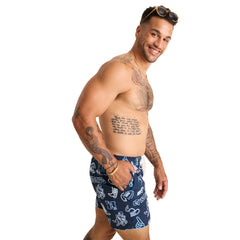 Dallas Cowboys Chubbies The Neon 5.5" Classic Lined Swim Trunks Navy