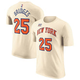 Mikal Bridges New York Knicks Unisex 2025/26 City Edition Name & Number T-Shirt Cream | Nike online