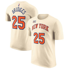 Mikal Bridges New York Knicks Unisex 2025/26 City Edition Name & Number T-Shirt Cream | Nike online