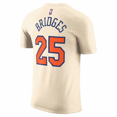 Mikal Bridges New York Knicks Unisex 2025/26 City Edition Name & Number T-Shirt Cream | Nike online