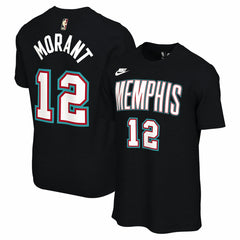 Ja Morant Memphis Grizzlies Unisex Name & Number T-Shirt Classic Edition Black | Nike Near Me