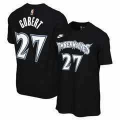 Rudy Gobert Minnesota Timberwolves Unisex Name & Number T-Shirt Classic Edition Black | Nike US