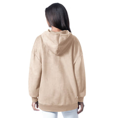 Detroit Lions G-III 4Her by Carl Banks Women's Best Hitter Oversized Tunic Pullover Hoodie Cream