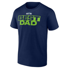Seattle Seahawks Best Dad Father's Day T-Shirt College Navy