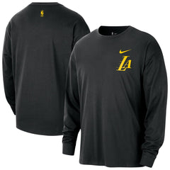 Los Angeles Lakers 2025/26 City Edition Remix Essential Logo Long Sleeve T-Shirt Black | Nike
