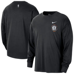 Brooklyn Nets 2025/26 City Edition Remix Essential Logo Long Sleeve T-Shirt Black | Nike online