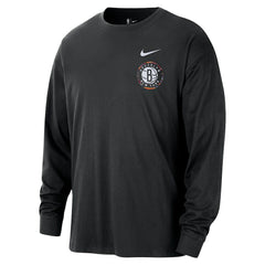 Brooklyn Nets 2025/26 City Edition Remix Essential Logo Long Sleeve T-Shirt Black | Nike online