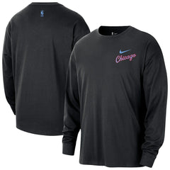 Chicago Bulls 2025/26 City Edition Remix Essential Logo Long Sleeve T-Shirt for sale Black | Nike US