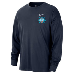 Oklahoma City Thunder 2025/26 City Edition Remix Essential Logo Long Sleeve T-Shirt Navy | Nike US