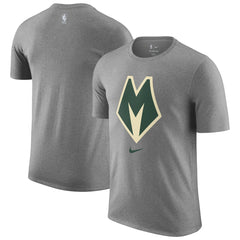 Milwaukee Bucks 2025/26 City Edition Remix Essential Logo T-Shirt Heather Gray | Nike for sale