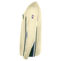 Milwaukee Bucks 2025/26 City Edition Authentic Pregame Dri-FIT Long Sleeve Shooting T-Shirt Cream | Nike discount