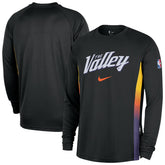 Phoenix Suns 2025/26 City Edition Authentic Pregame Dri-FIT Long Sleeve Shooting T-Shirt Black | Nike Lifestyle