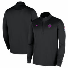Minnesota Timberwolves 2025/26 City Edition Remix Authentic Coaches Dri-FIT Half-Zip Pullover Black | Nike Near Me