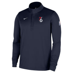 Philadelphia 76ers 2025/26 City Edition Remix Authentic Coaches Dri-FIT Half-Zip Pullover Navy | Nike US