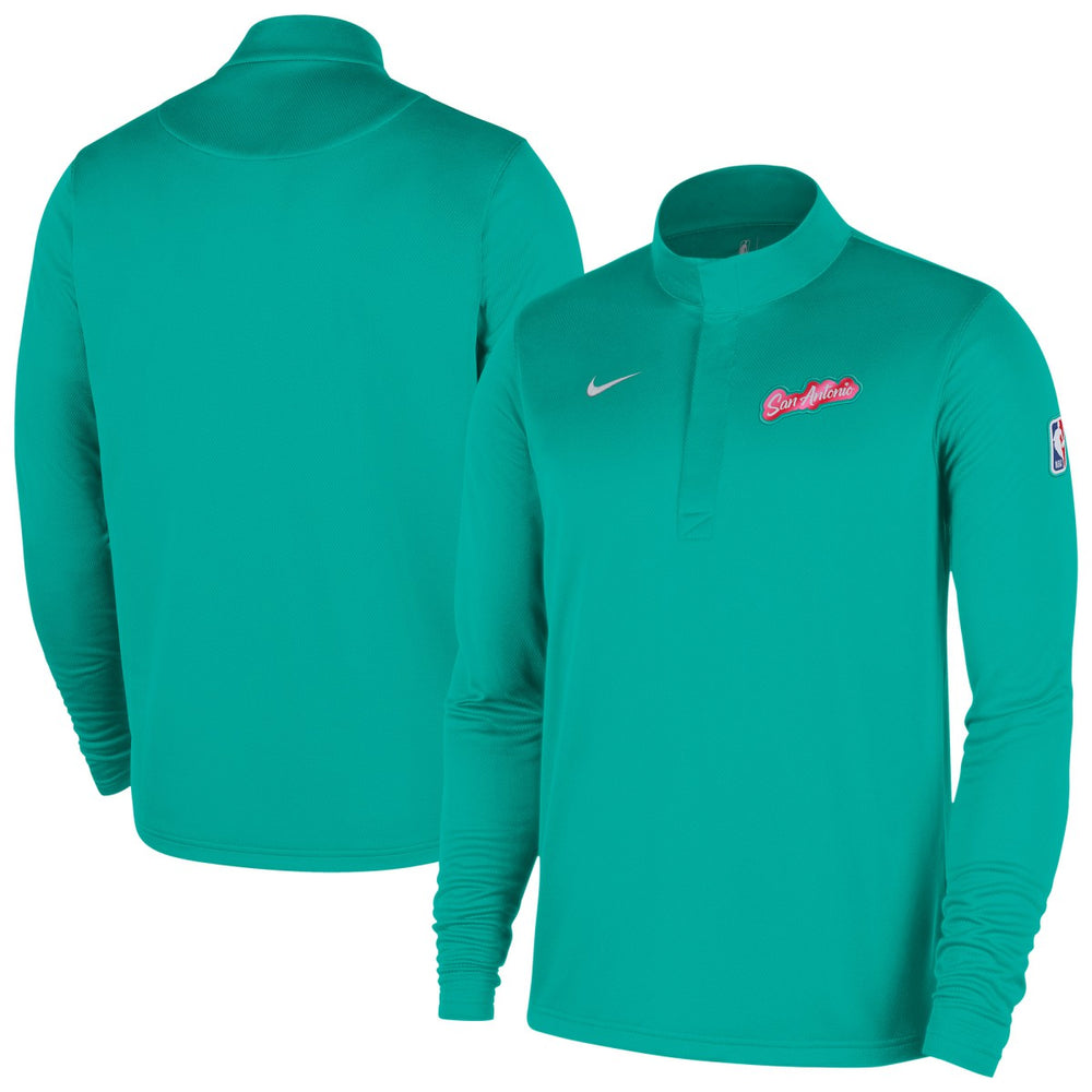San Antonio Spurs 2025/26 City Edition Remix Authentic Coaches Dri-FIT Half-Zip Top Green | Nike US