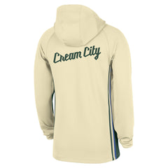 Milwaukee Bucks 2025/26 City Edition Remix Authentic On-Court Quarter-Zip Dri-FIT Hooded Jacket White | Nike online