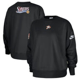 Philadelphia 76ers Women's Classic Edition Hardwood Classics Premium Phoenix Fleece Sweatshirt Black | Nike