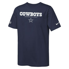 Nike Dallas Cowboys Youth Sideline Team Issue T-Shirt Navy