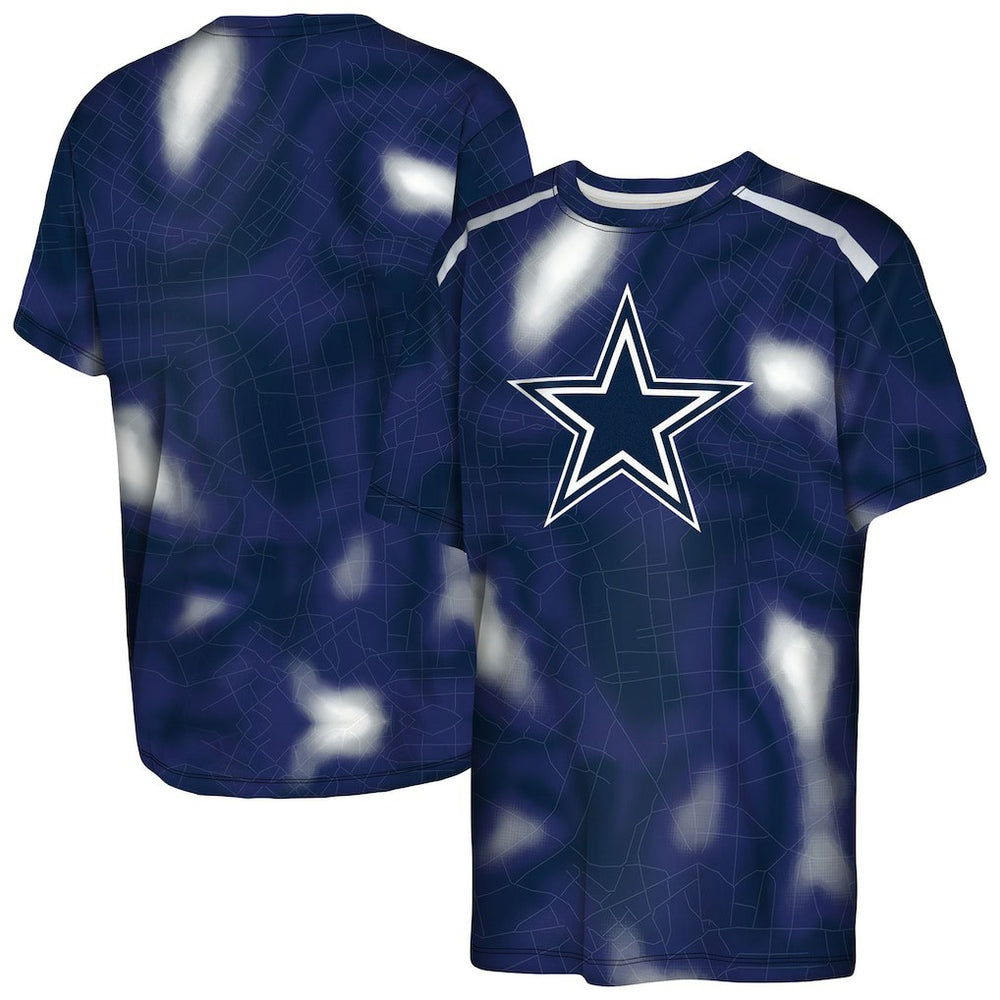 Dallas Cowboys Outerstuff Youth End Zone Dri-Tek T-Shirt Navy