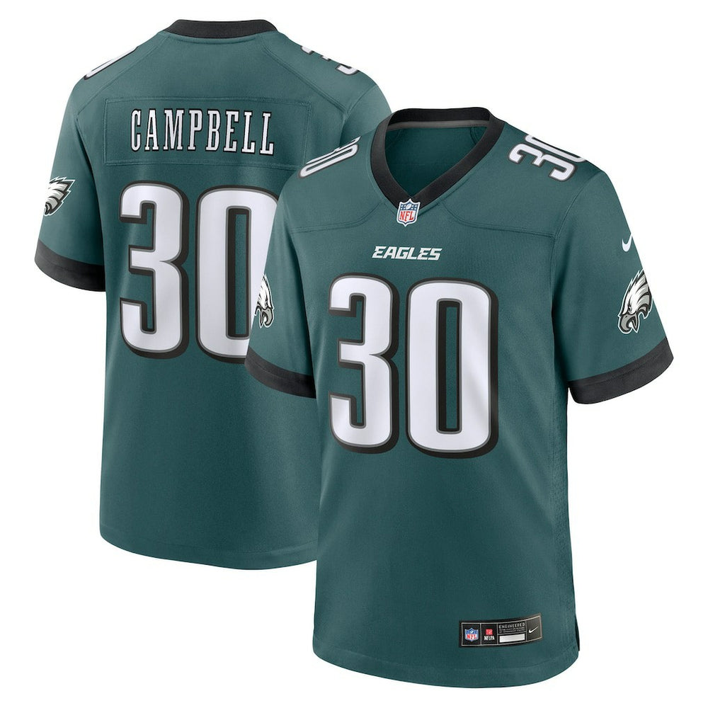 Nike Jihaad Campbell Philadelphia Eagles 2025 NFL Draft First Round Pick Game Jersey Green