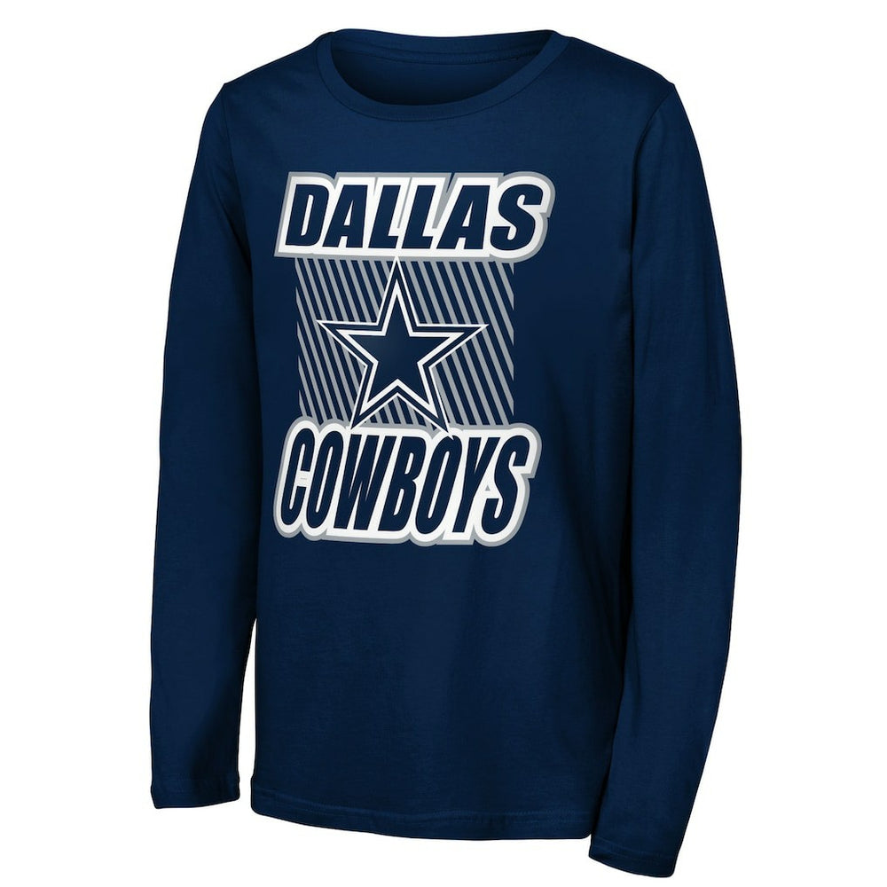 Dallas Cowboys Outerstuff Youth Never Settle Long Sleeve T-Shirt Navy