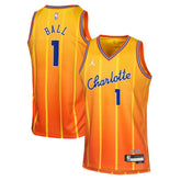 LaMelo Ball Charlotte Hornets Youth 2025/26 City Edition Swingman Jersey Orange | Nike discount