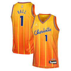 LaMelo Ball Charlotte Hornets Youth 2025/26 City Edition Swingman Jersey Orange | Nike discount