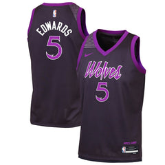 Anthony Edwards Minnesota Timberwolves Youth 2025/26 City Edition Swingman Jersey Purple | Nike Near Me