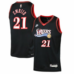 Joel Embiid Philadelphia 76ers Youth Swingman Jersey Classic Edition Black | Nike outlet